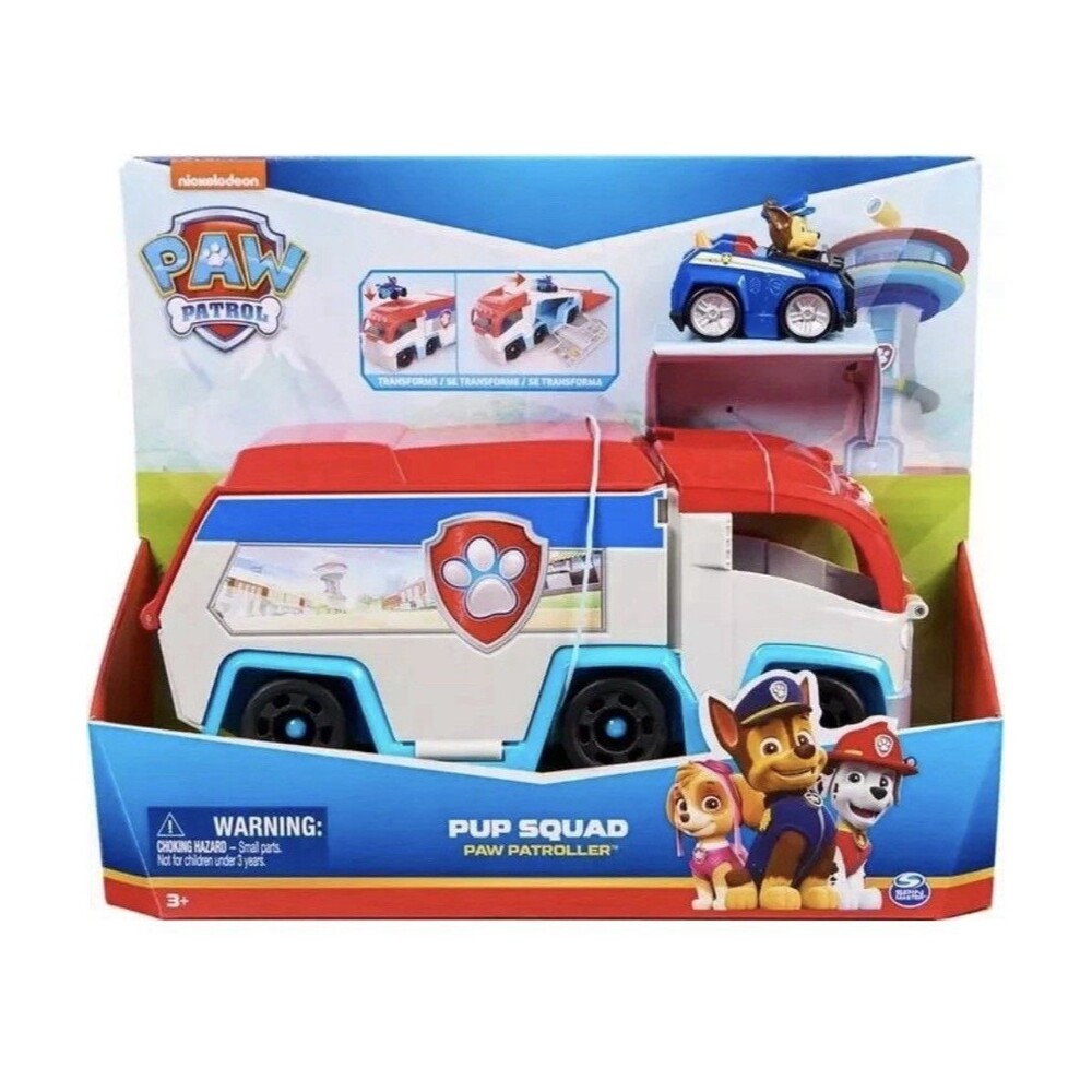 Nickelodeon Paw Patrol PUP SQUAD Paw Patroller with Chase Transforms
